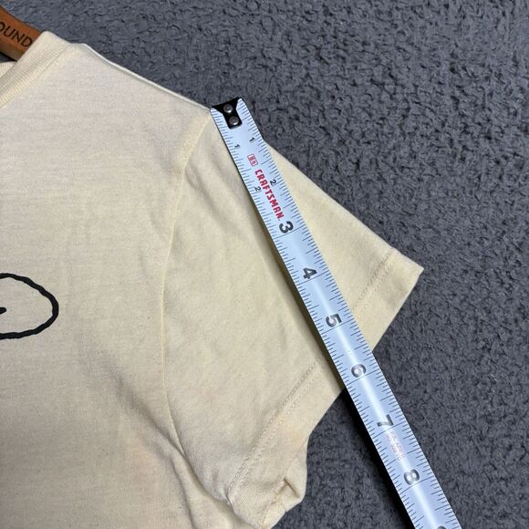 Y2K Ed Hardy Yellow Graphic T Shirt Cropped Top Womens Large - Picture 9 of 11